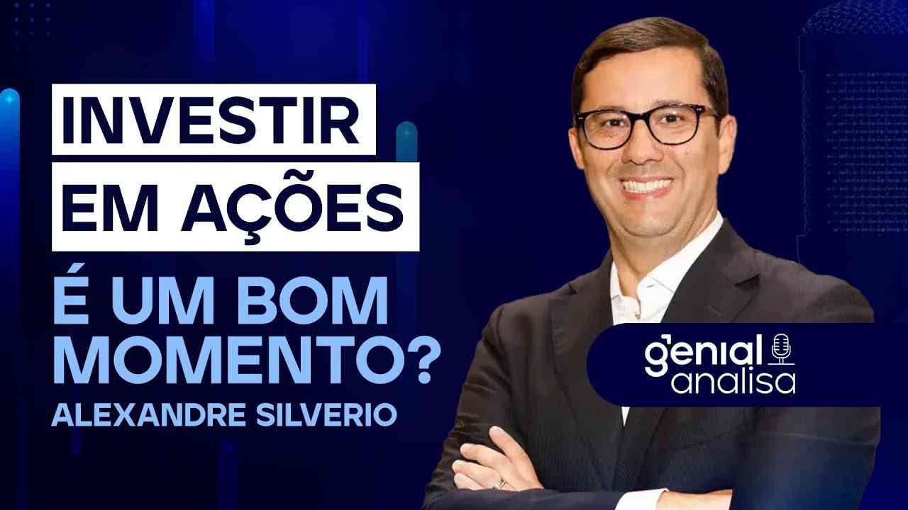 Thumbnail do vídeo: 🔴 É UM BOM MOMENTO PARA INVESTIR EM AÇÕES? Com Alexandre Silverio, Tenax Capital | Podcast Genial