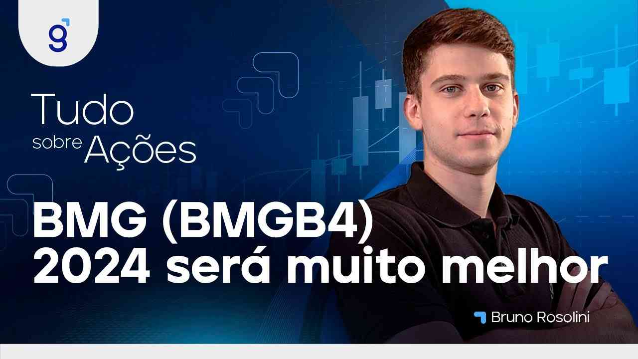 Thumbnail do vídeo: BMG (BMGB4) - OS RESULTADOS COMEÇAM A MELHORAR E 2024 SERÁ UM ANO MELHOR PARA O BANCO #tsa