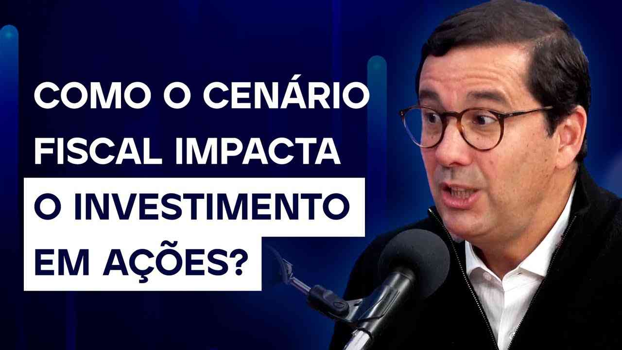 Thumbnail do vídeo: Como o cenário FISCAL impacta o investimento em AÇÕES? | Cortes Podcast Genial Analisa