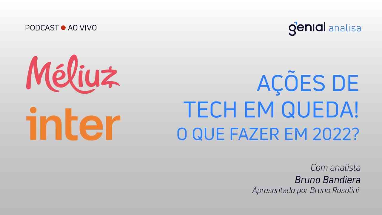 Thumbnail do vídeo: Ações de tecnologia em queda! O que fazer em 2022? #BIDI11 #CASH3