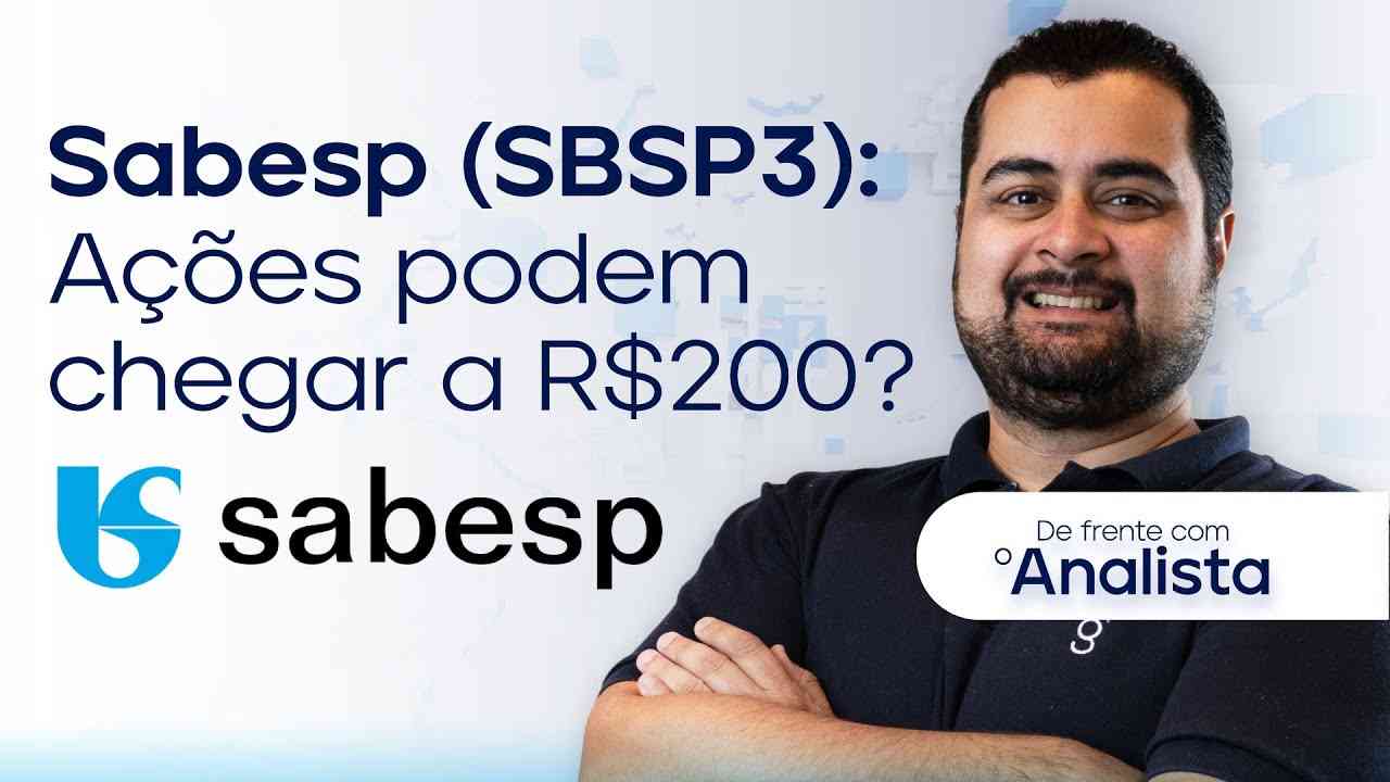Thumbnail do vídeo: Sabesp (SBSP3) | Resultado 2T25: Rumo aos R$200 por ação? De Frente com o Analista #DFA