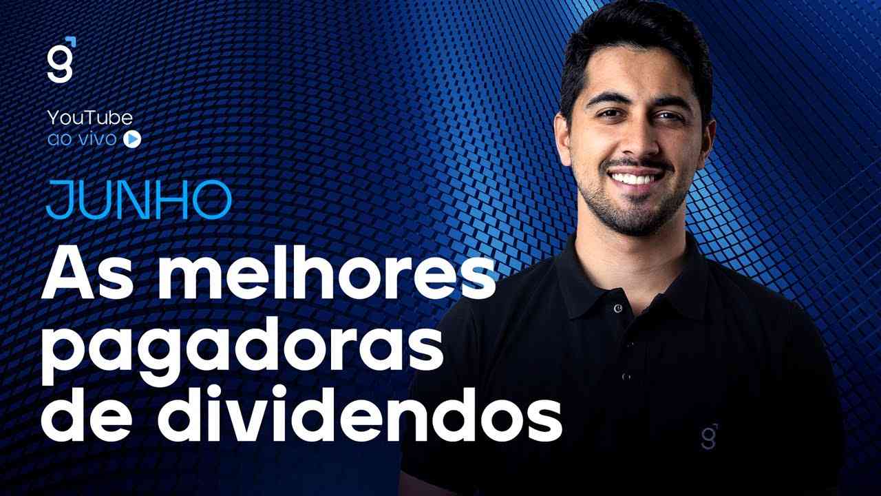 Thumbnail do vídeo: 🔴 As melhores pagadoras de dividendos de JUNHO de 2025