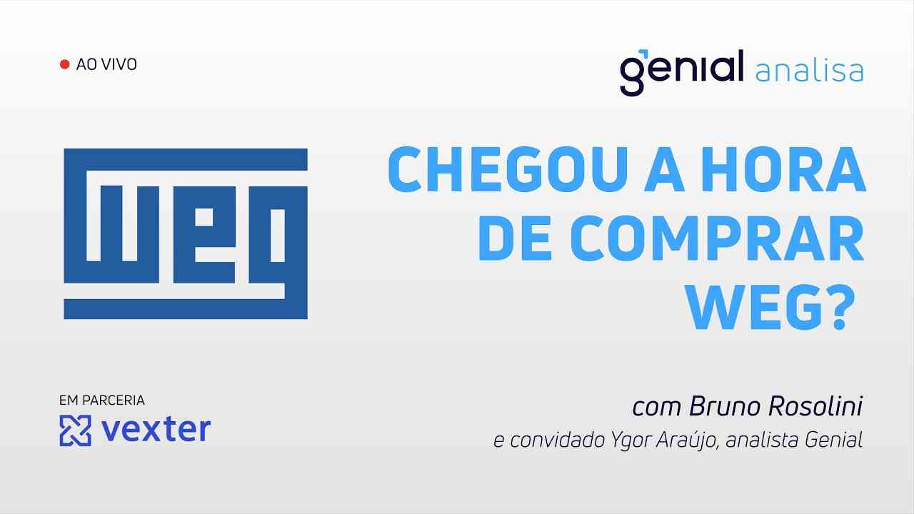 Thumbnail do vídeo: WEG: ESTÁ NA HORA DE COMPRAR? TUDO SOBRE BENS INDUSTRIAIS | Podcast Genial Analisa