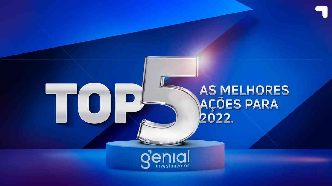 Thumbnail do vídeo: TOP 5 AÇÕES 2022 | Cenários para 2022: Economia e Ações