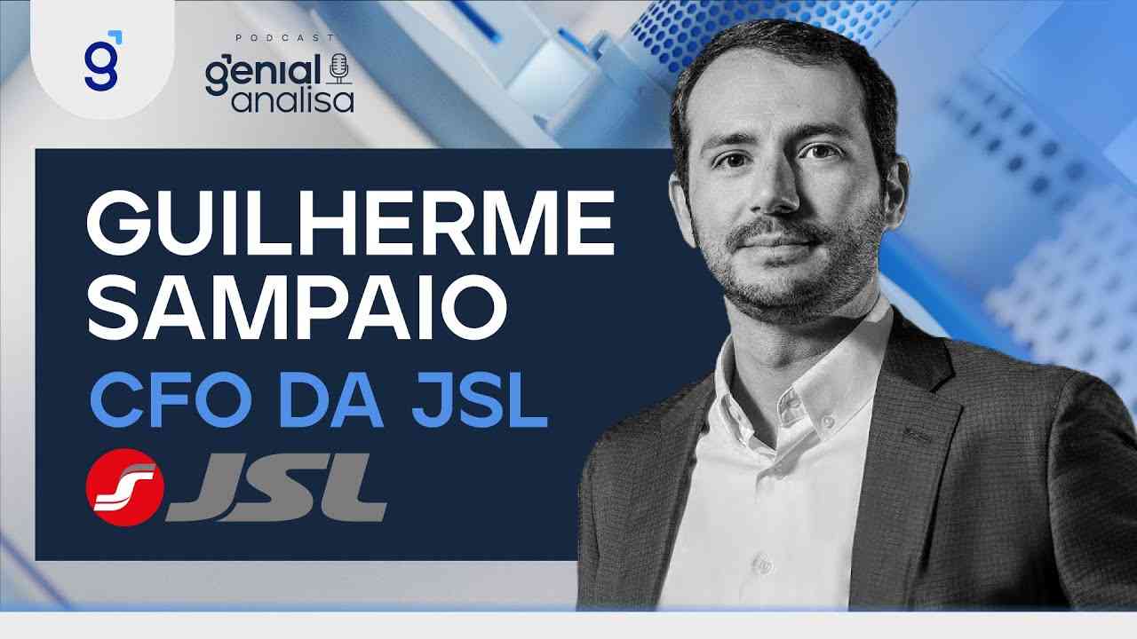 Thumbnail do vídeo: 🔴 GUILHERME SAMPAIO, CFO da JSL | Podcast Genial Analisa