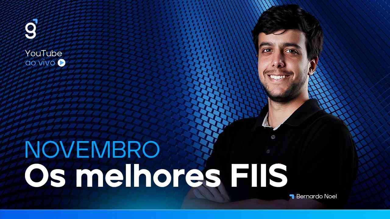 Thumbnail do vídeo: 🔴 Os melhores FIIs de NOVEMBRO de 2025