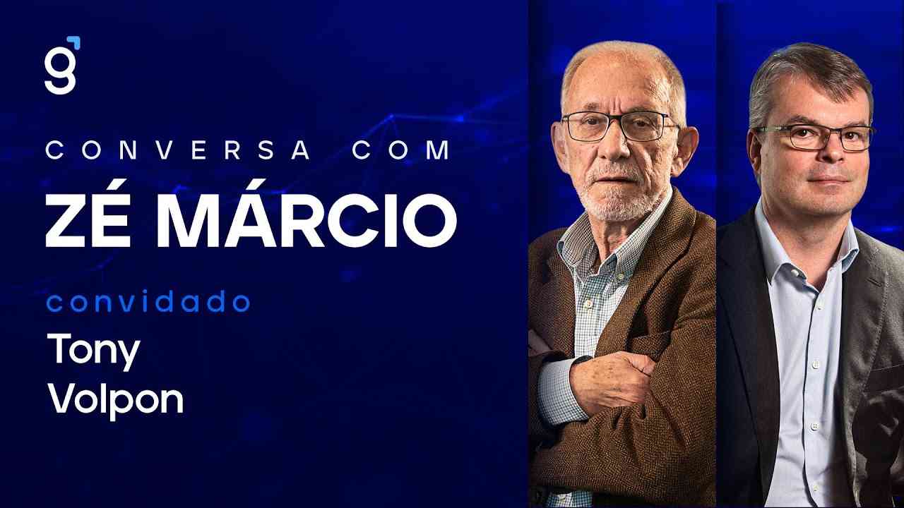 Thumbnail do vídeo: Tony Volpon, na Conversa com Zé Márcio, sobre a economia brasileira: “Dissonância cognitiva”