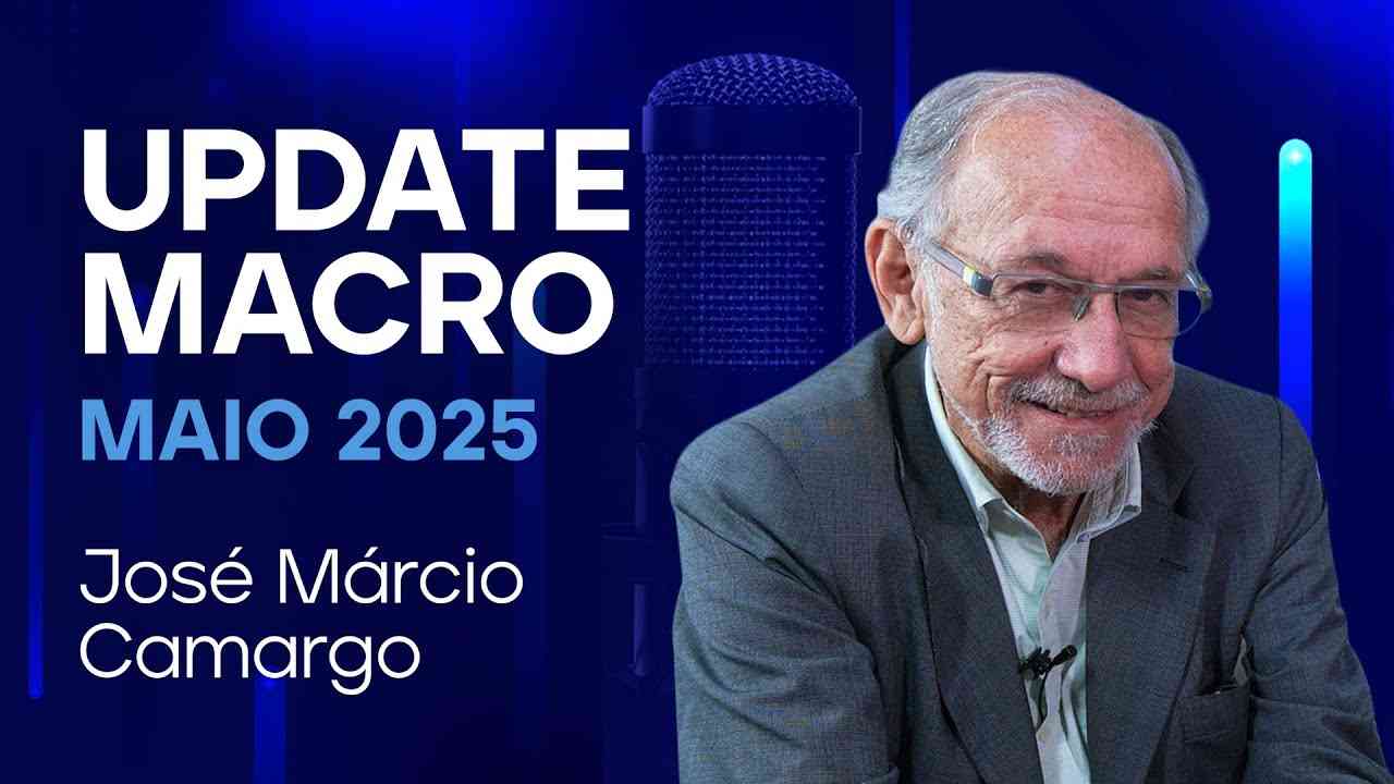 Thumbnail do vídeo: 🔴 Update Macro com José Márcio Camargo | MAIO 2025 | Podcast Genial Analisa
