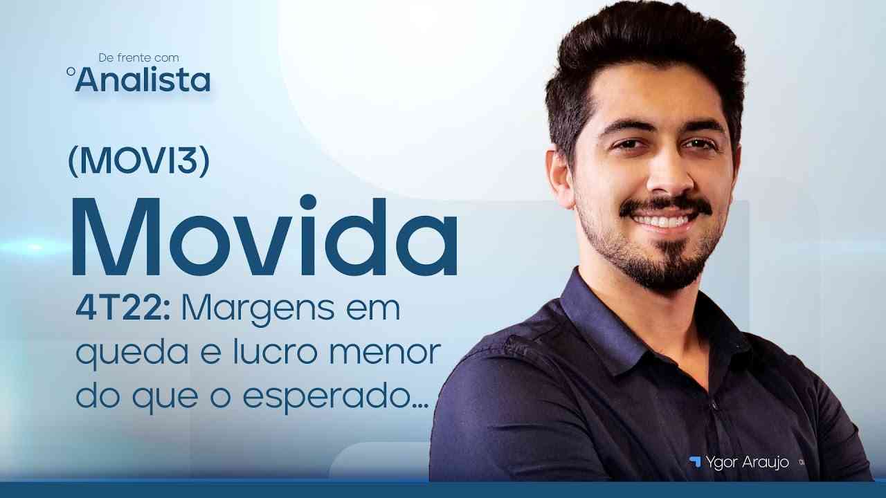 Thumbnail do vídeo: Movida (MOVI3) | 4T22: Margens em queda e lucro menor do que o esperado… #DFA