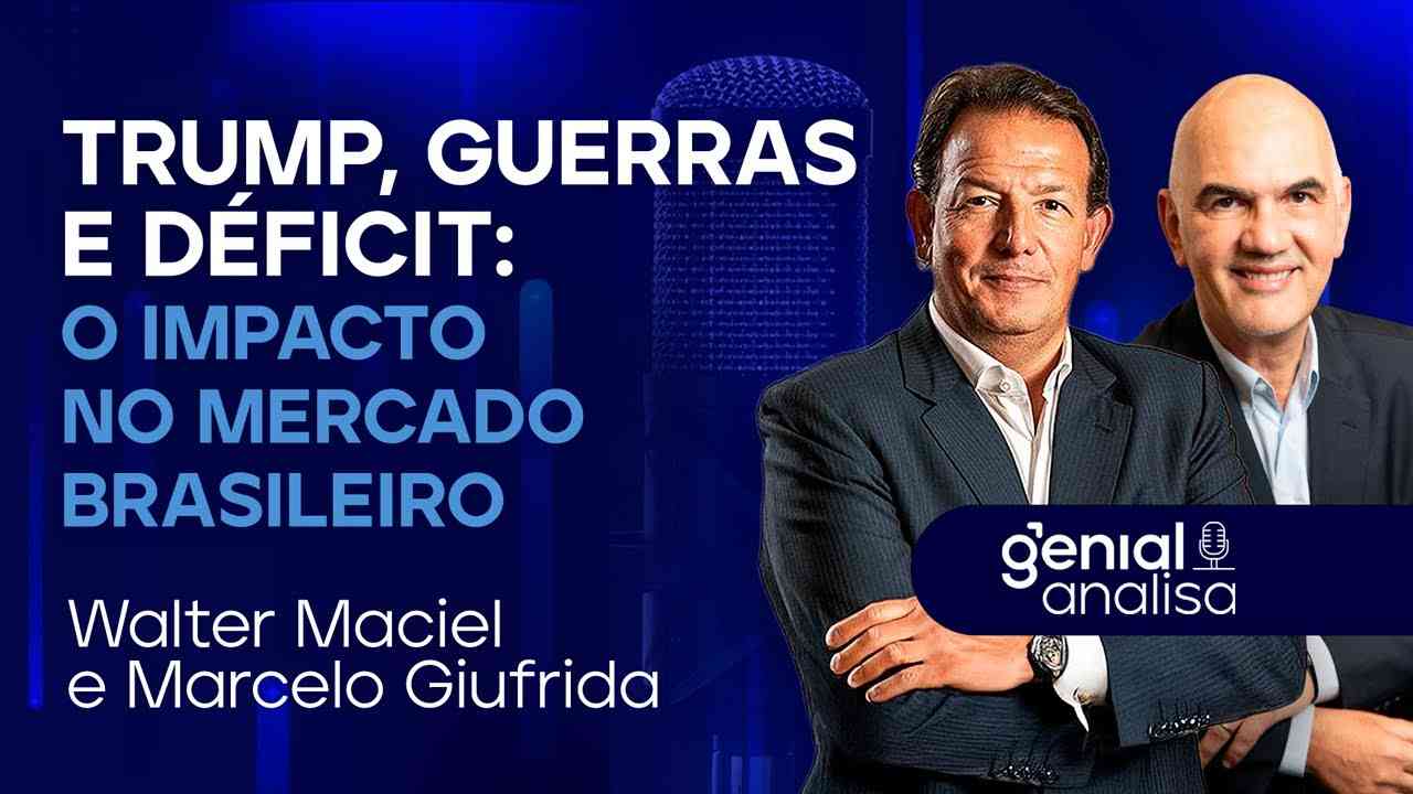 Thumbnail do vídeo: 🔴 Mercado brasileiro sob pressão: Trump, guerras e risco fiscal em pauta | Podcast Genial Analisa