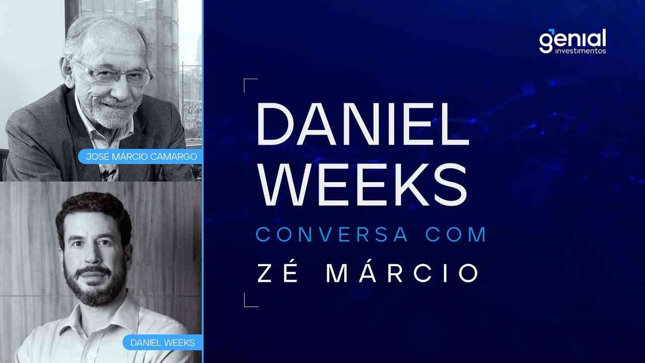Thumbnail do vídeo: 🔴 “Eu sou muito cético com o arcabouço fiscal”, Daniel Weeks, da Garde, na Conversa com Zé Márcio