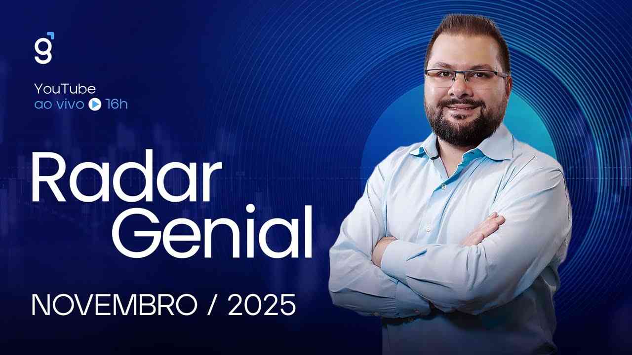 Thumbnail do vídeo: 🔴Oportunidade de Swing Trade: UNIP6, AZZA3, CBAV3, RECV3, LREN3 e SLCE3 | Radar Genial NOVEMBRO/2025