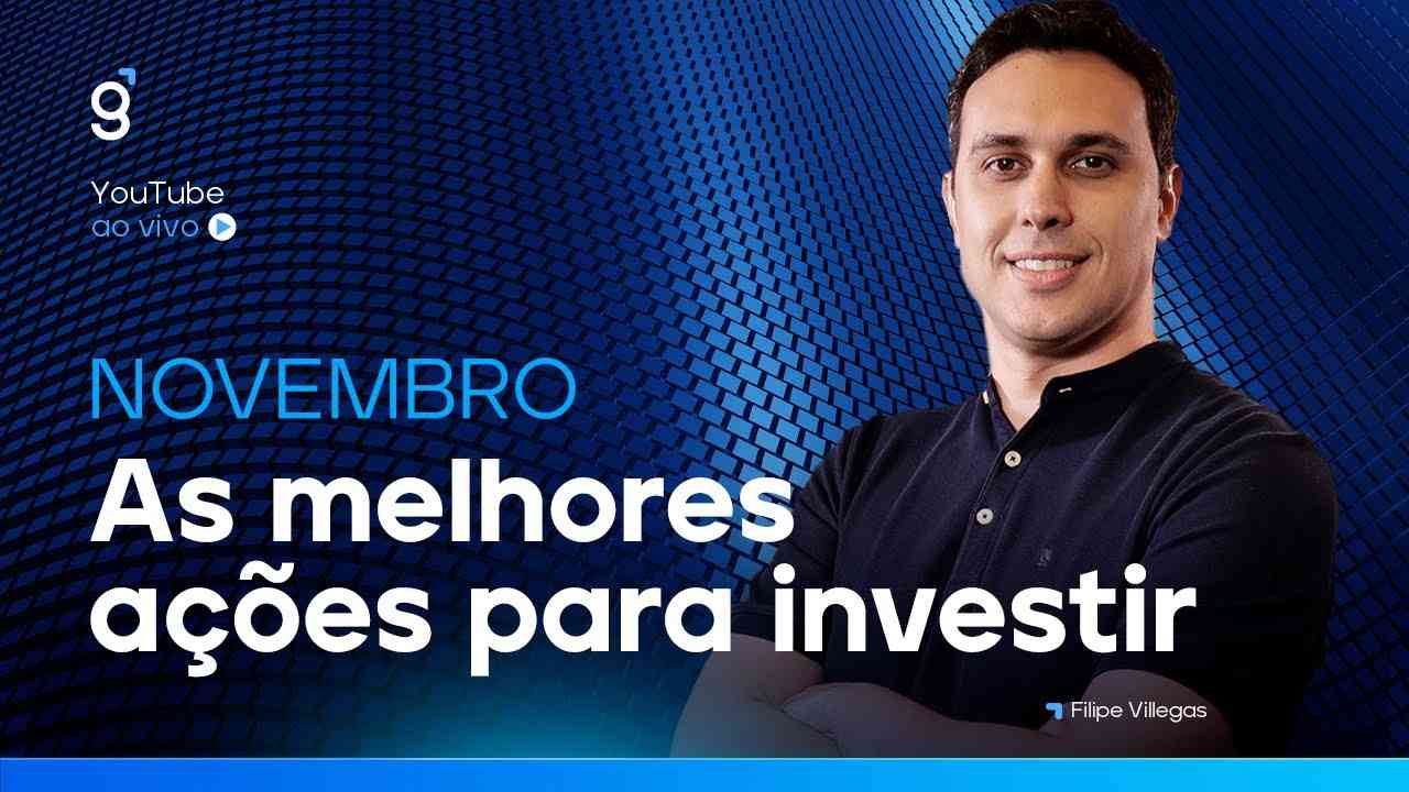 Thumbnail do vídeo: 🔴 As melhores ações para investir em NOVEMBRO de 2025