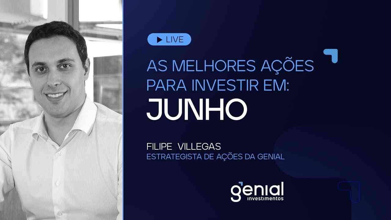 Thumbnail do vídeo: As melhores ações para investir em JUNHO