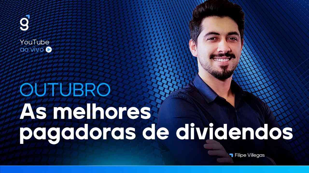 Thumbnail do vídeo: 🔴 As melhores pagadoras de dividendos de OUTUBRO de 2024