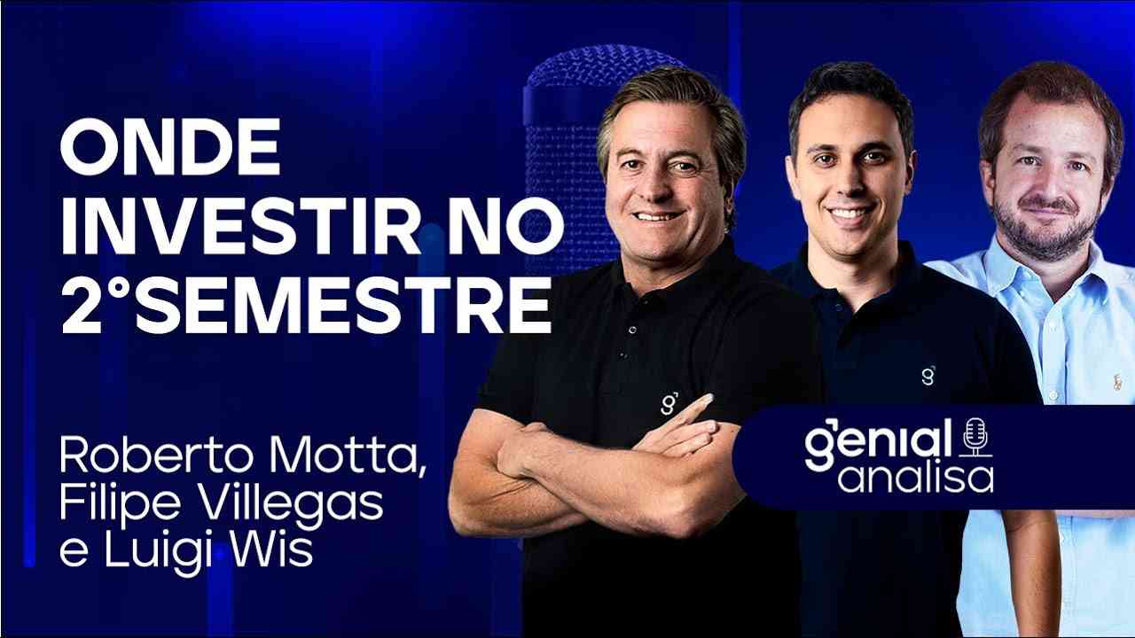 Thumbnail do vídeo: 🔴 AÇÕES, RENDA FIXA, MACRO: Prepare-se para o segundo semestre | Podcast Genial Analisa 03/07/2025