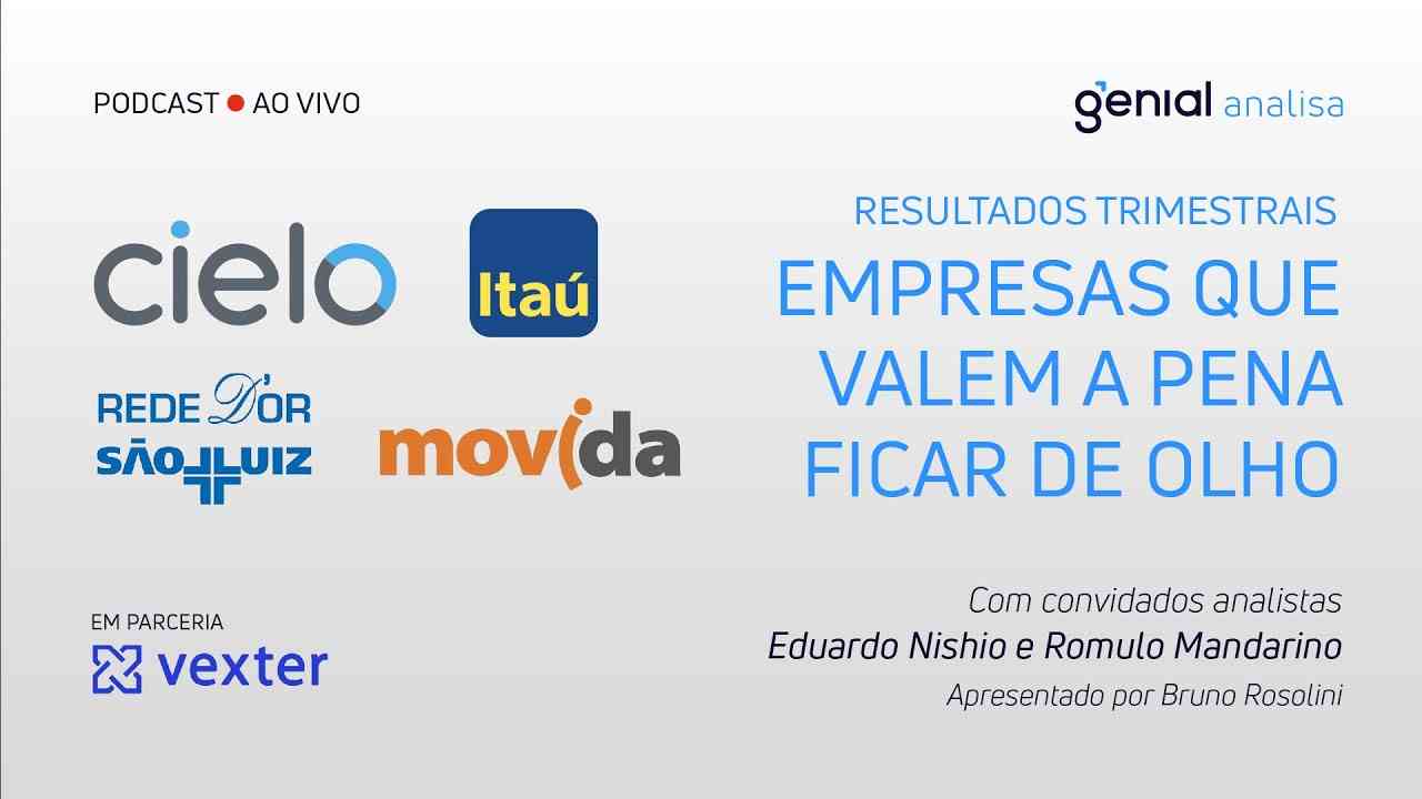 Thumbnail do vídeo: Resultados Trimestrais: Empresas que valem a pena ficar de olho #CIEL3 #ITUB4 #ABEV3 #MOVI3