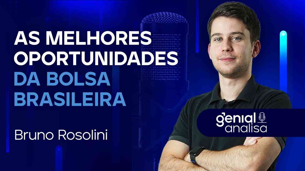 Thumbnail do vídeo: 🔴 As melhores oportunidades da Bolsa brasileira | Podcast Genial Analisa com Bruno Rosolini